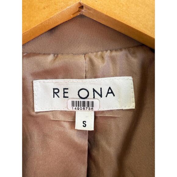 Re Ona Brown Joey Oversized Blazer Size S - Picture 5 of 5